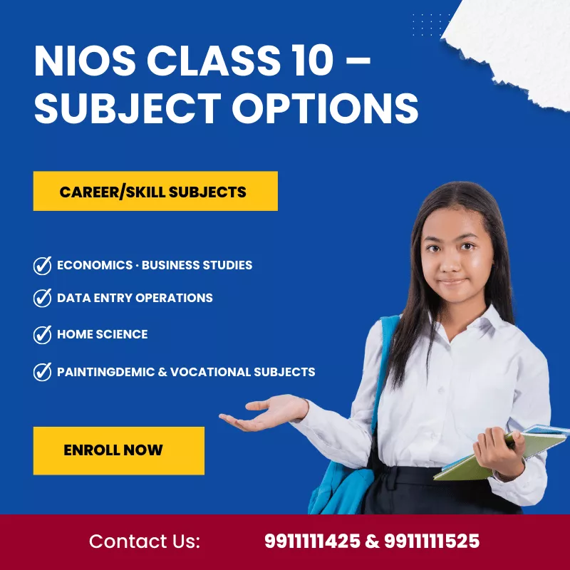 Nios Subjects List Class 10th