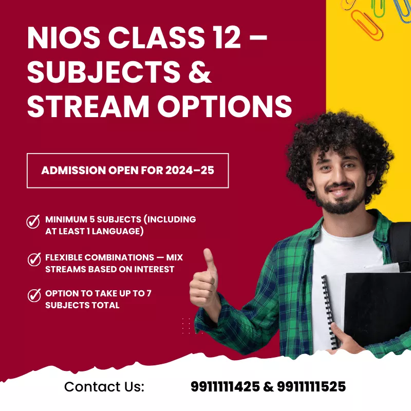 Nios Subjects List Class 12th