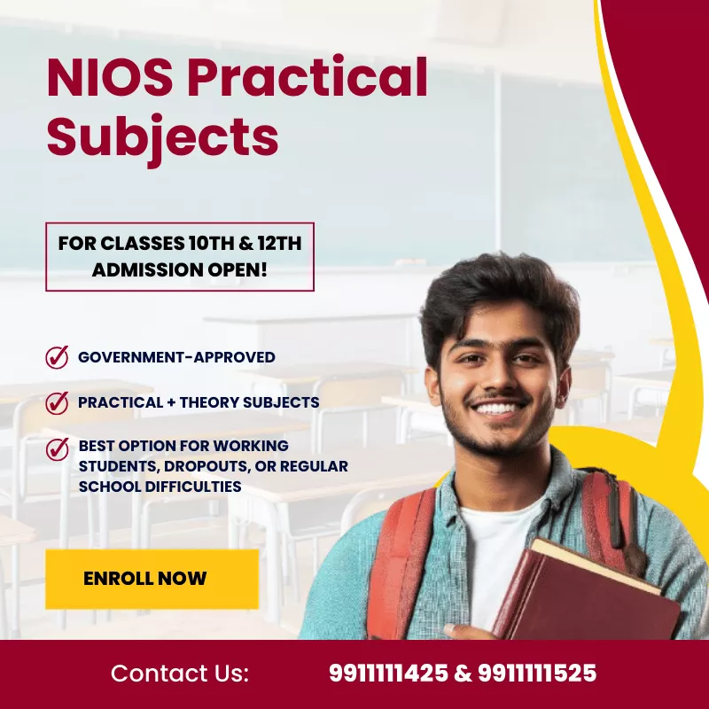 NIOS Practical Subjects Classes 10th 2th