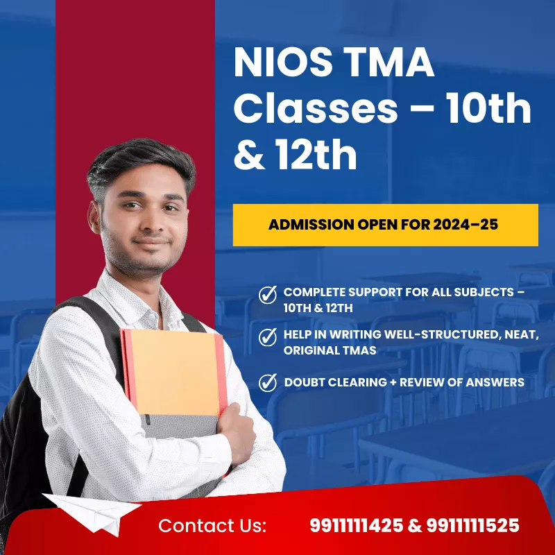 NIOS TMA Classes 10th 12th