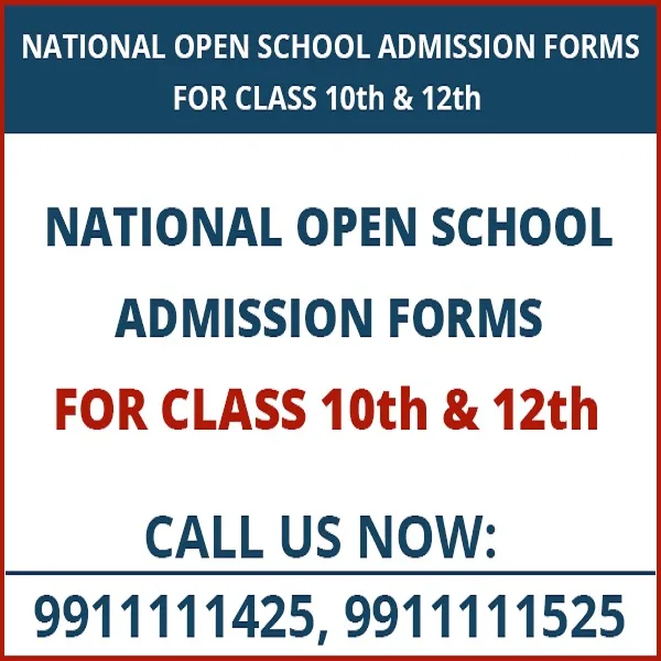 Open School admission Form 2025 for 10th and 12th in Delhi